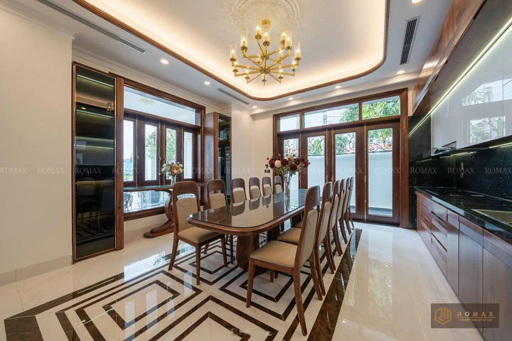 bàn ăn gỗ óc chó đẹp