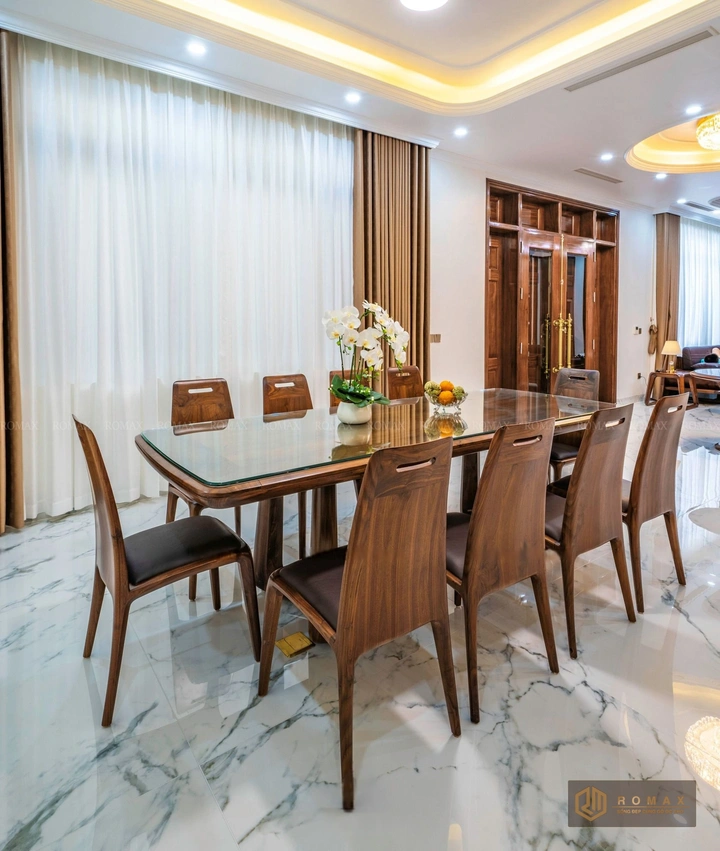 bàn ăn gỗ óc chó đẹp