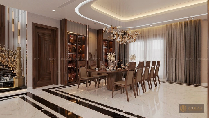 bàn ăn gỗ óc chó đẹp