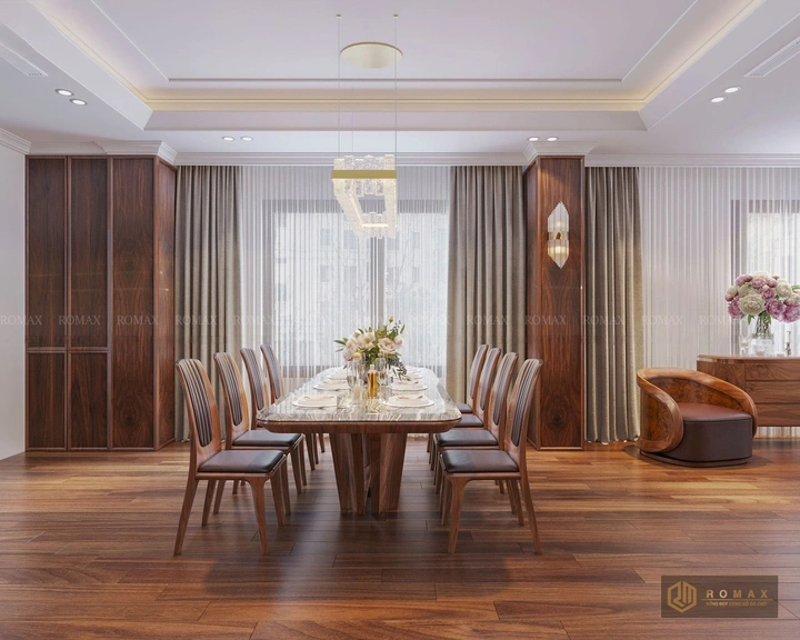 bàn ăn gỗ óc chó tại hà nội