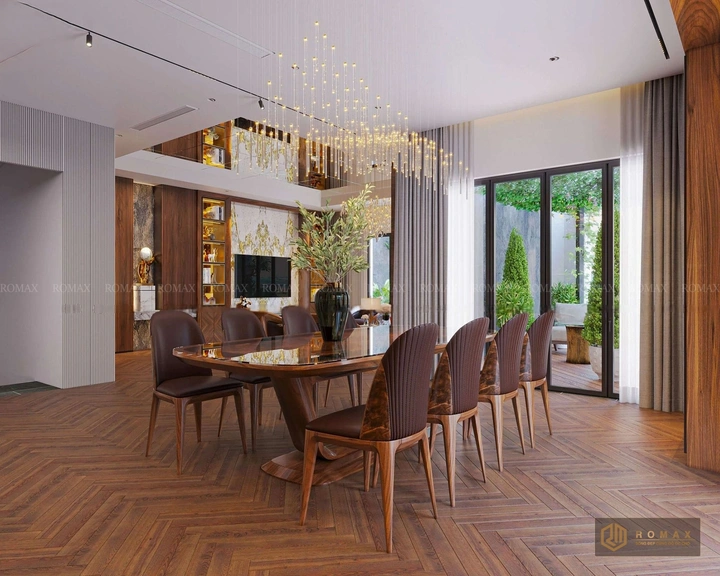 bàn ăn gỗ óc chó đẹp