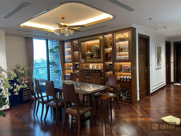 bàn ăn gỗ óc chó đẹp