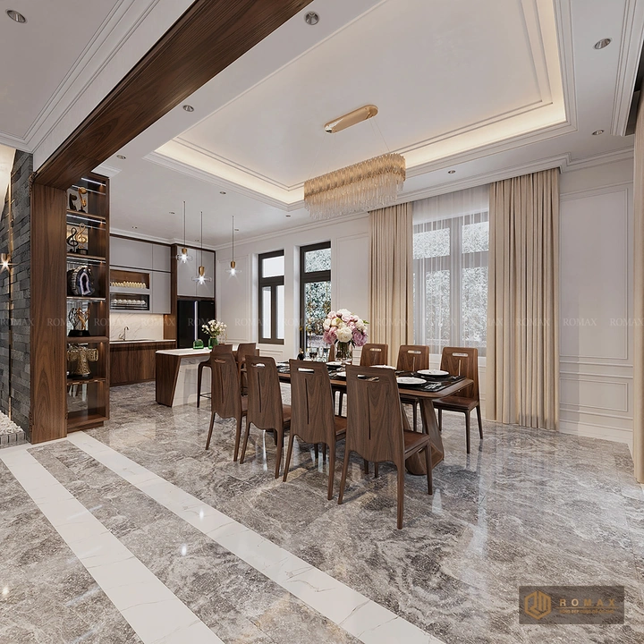 bàn ăn gỗ tự nhiên óc chó đẹp