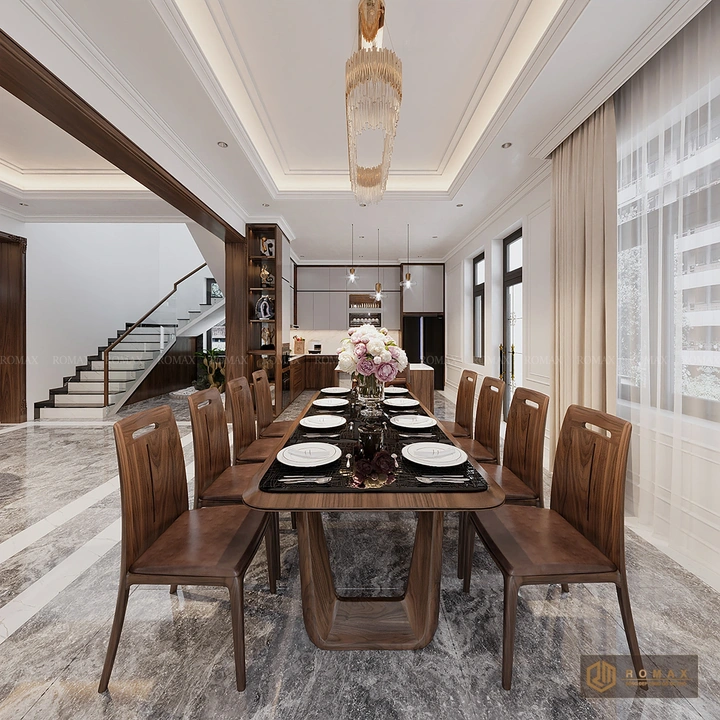 bàn ăn gỗ óc chó tại hà nội