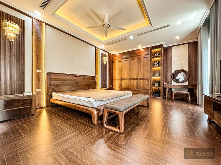 giường gỗ óc chó tự nhiên óc chó đẹp