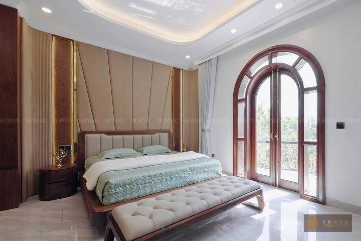 giường gỗ óc chó tự nhiên óc chó đẹp