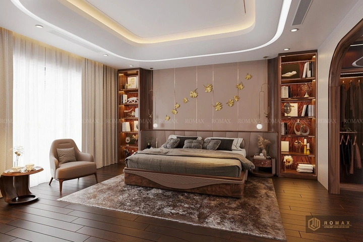 giường ngủ gỗ tự nhiên óc chó