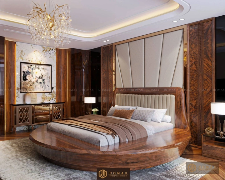 giường ngủ gỗ óc chó đẹp