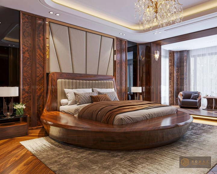giường ngủ gỗ óc chó đẹp