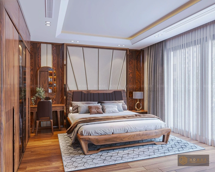 giường ngủ gỗ óc chó đẹp