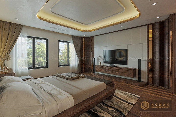 giường ngủ gỗ tự nhiên óc chó