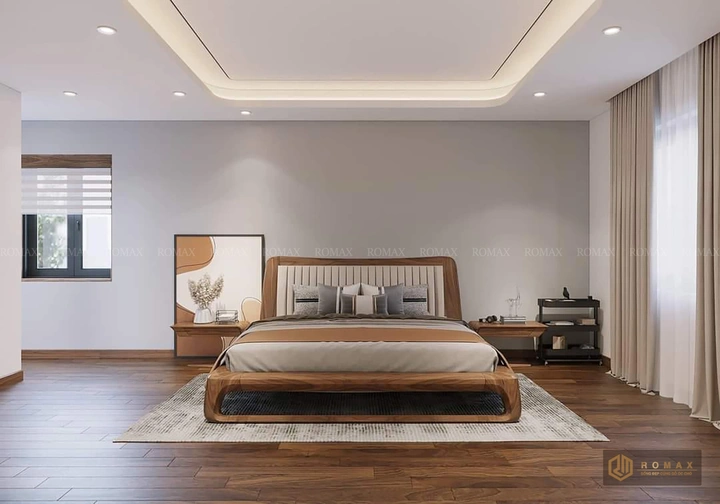 giường ngủ gỗ tự nhiên óc chó