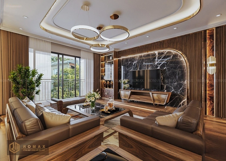 sofa gỗ óc chó đẹp