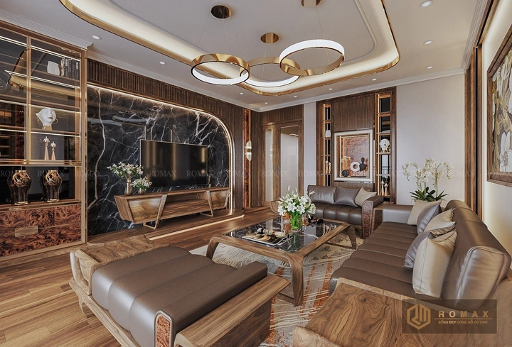 sofa gỗ óc chó tại hà nội