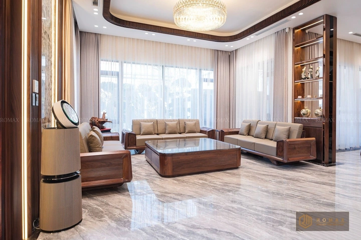 sofa gỗ óc chó
