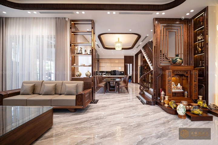 sofa gỗ óc chó