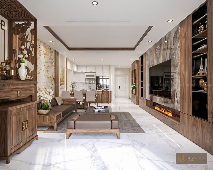sofa gỗ óc chó tại hà nội