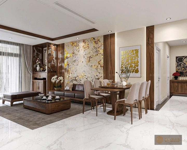 sofa gỗ óc chó tại hà nội