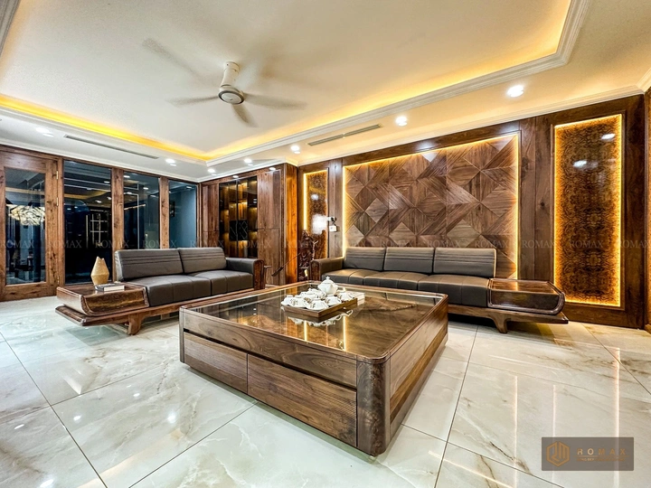 sofa gỗ óc chó