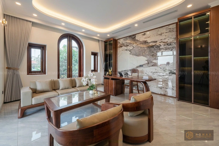 sofa gỗ óc chó đẹp