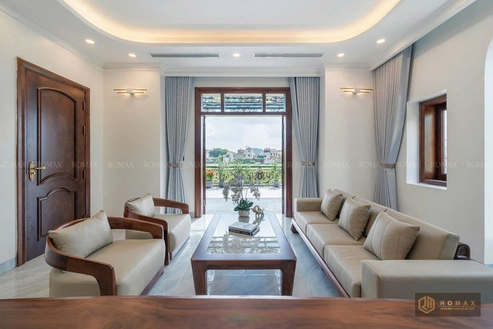 sofa gỗ óc chó