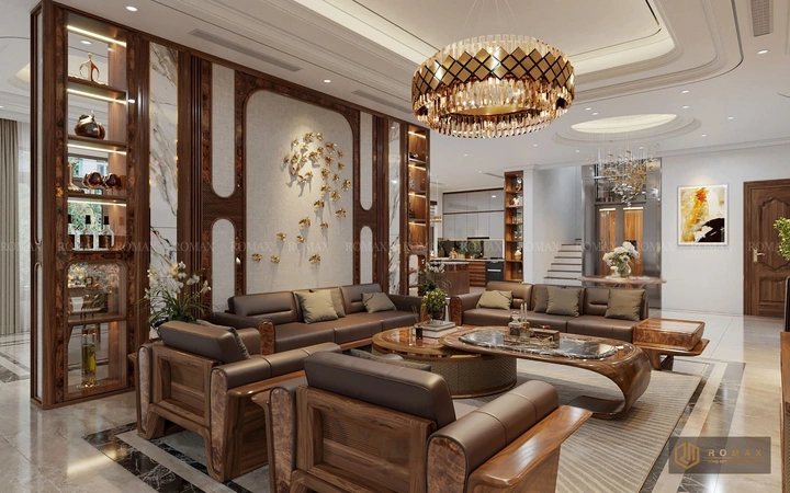 sofa gỗ óc chó