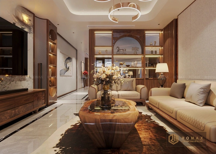 sofa gỗ óc chó đẹp