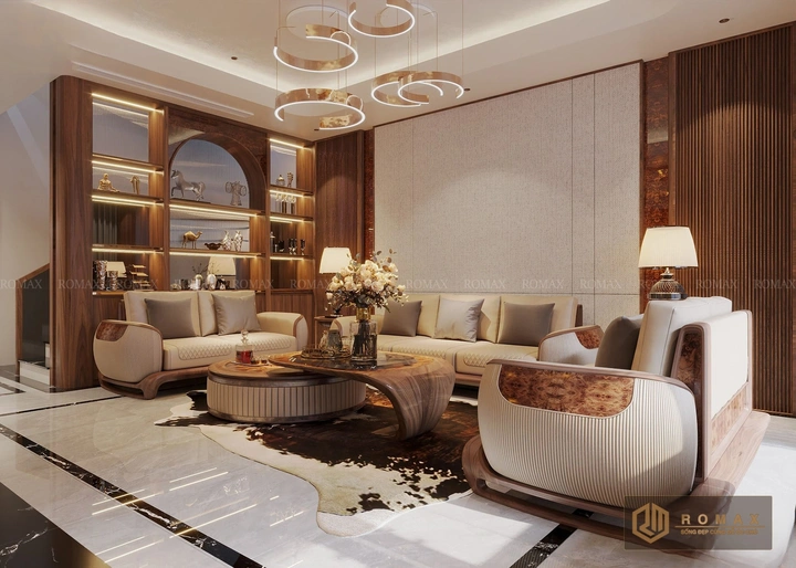 sofa gỗ óc chó đẹp
