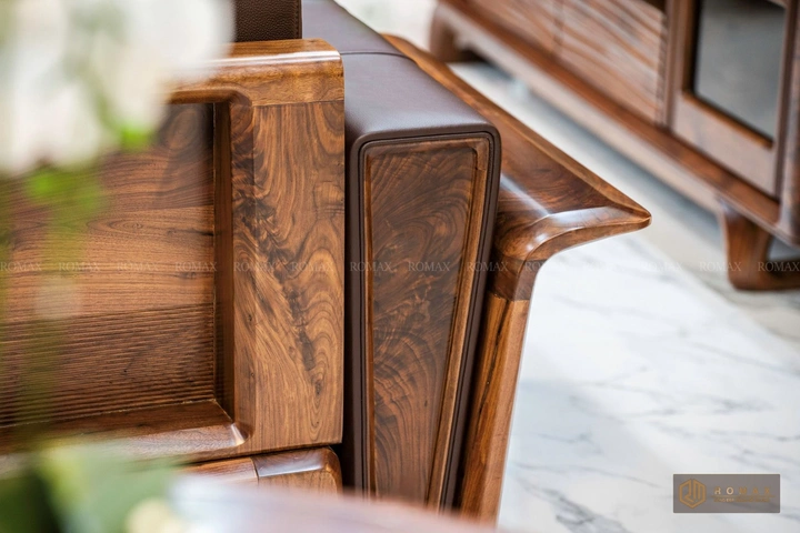 sofa gỗ óc chó