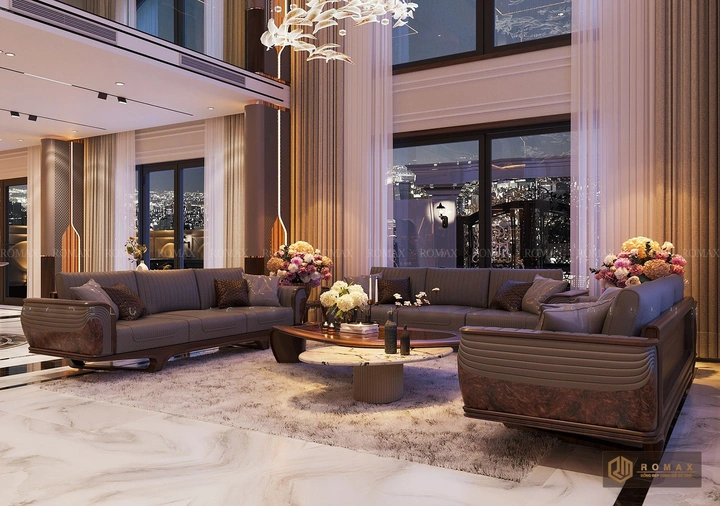sofa gỗ óc chó