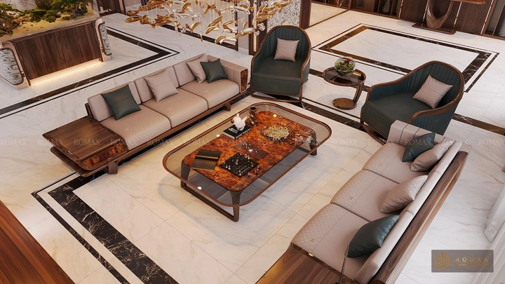 sofa gỗ óc chó