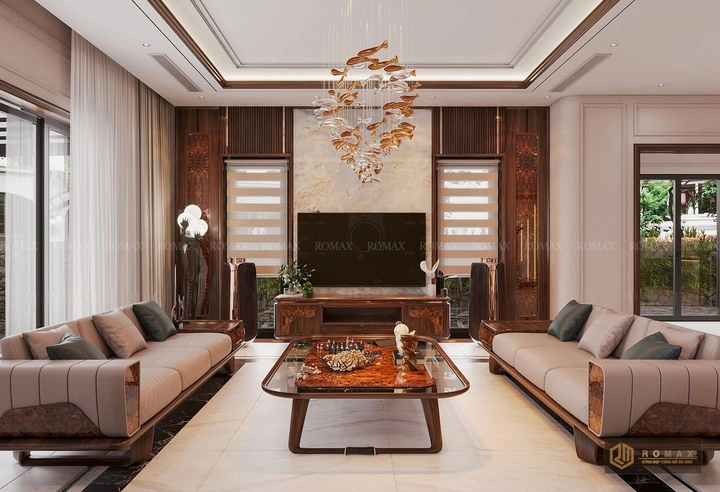 sofa gỗ tự nhiên óc chó