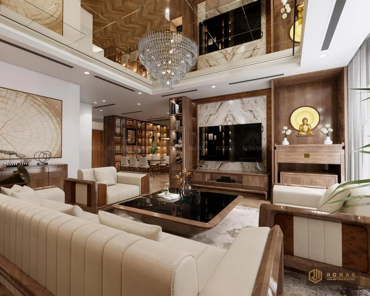 sofa gỗ tự nhiên óc chó đẹp