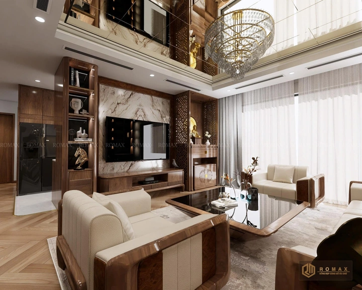 sofa gỗ óc chó đẹp