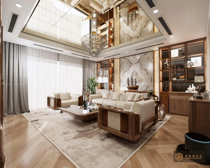 sofa gỗ tự nhiên óc chó đẹp