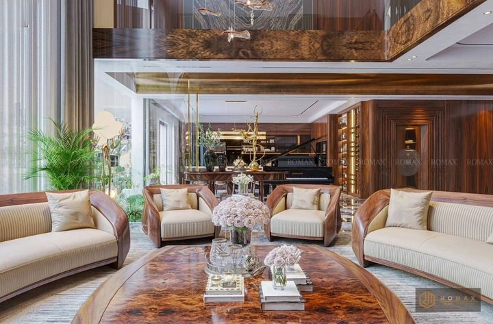 sofa gỗ óc chó tại hà nội