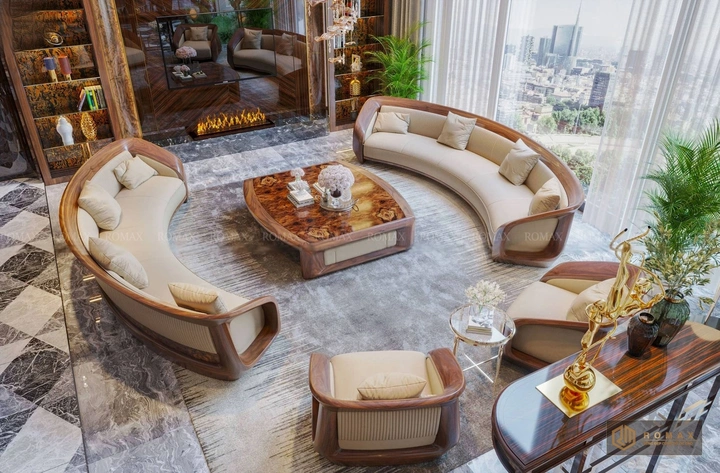 sofa gỗ óc chó đẹp