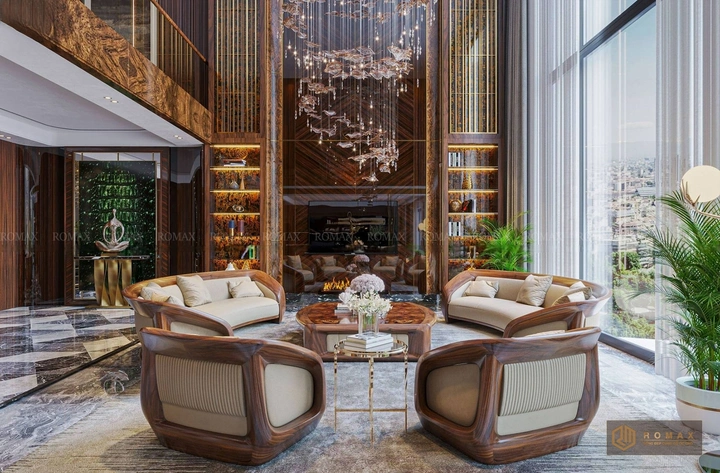 sofa gỗ tự nhiên óc chó đẹp