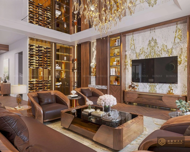sofa gỗ tự nhiên óc chó