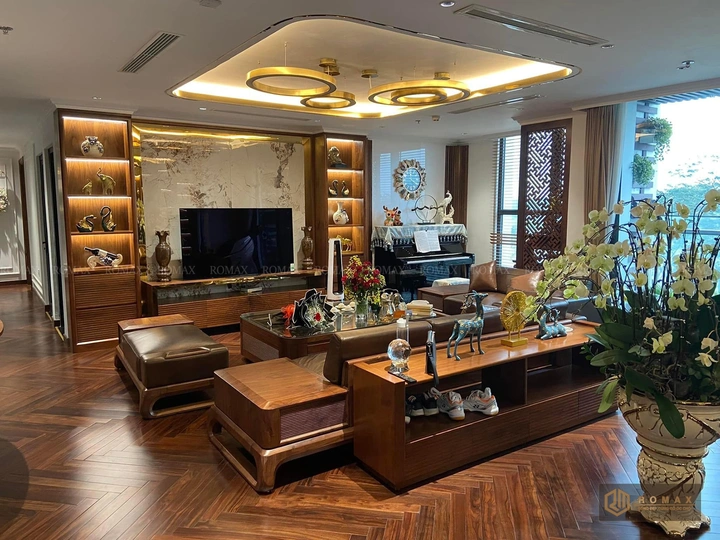sofa gỗ óc chó tại hà nội