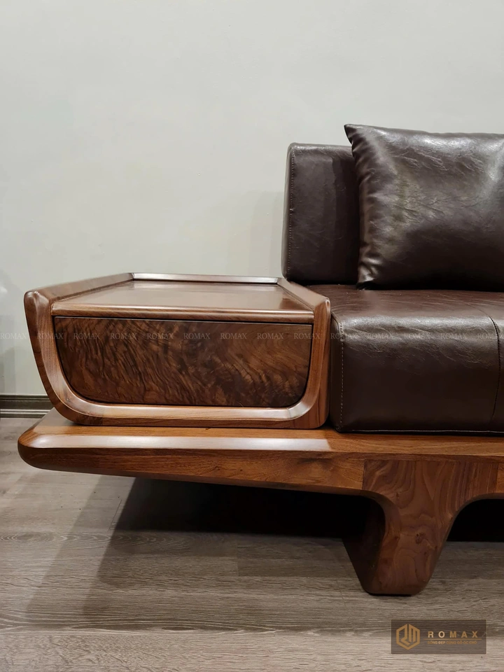 sofa gỗ óc chó tại hà nội