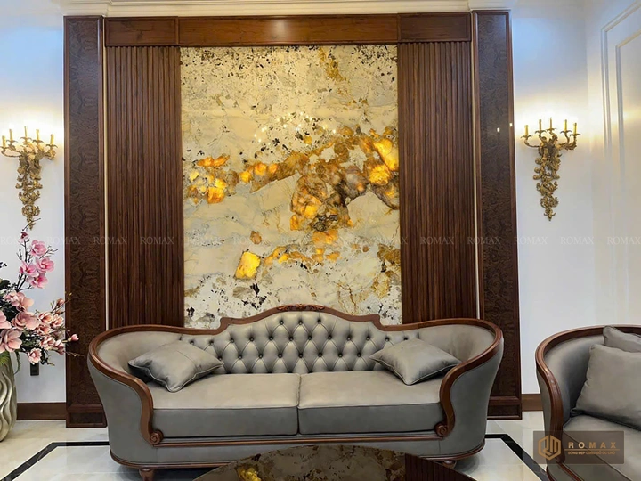 sofa gỗ tự nhiên óc chó đẹp