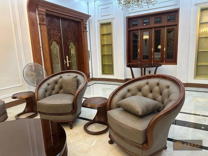 sofa gỗ óc chó tại hà nội