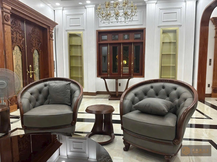 sofa gỗ óc chó