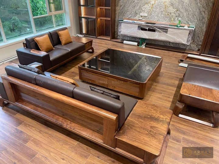 sofa gỗ óc chó đẹp