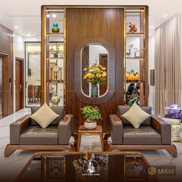 sofa gỗ óc chó